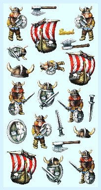 Softy Stickers bunt, Wikinger